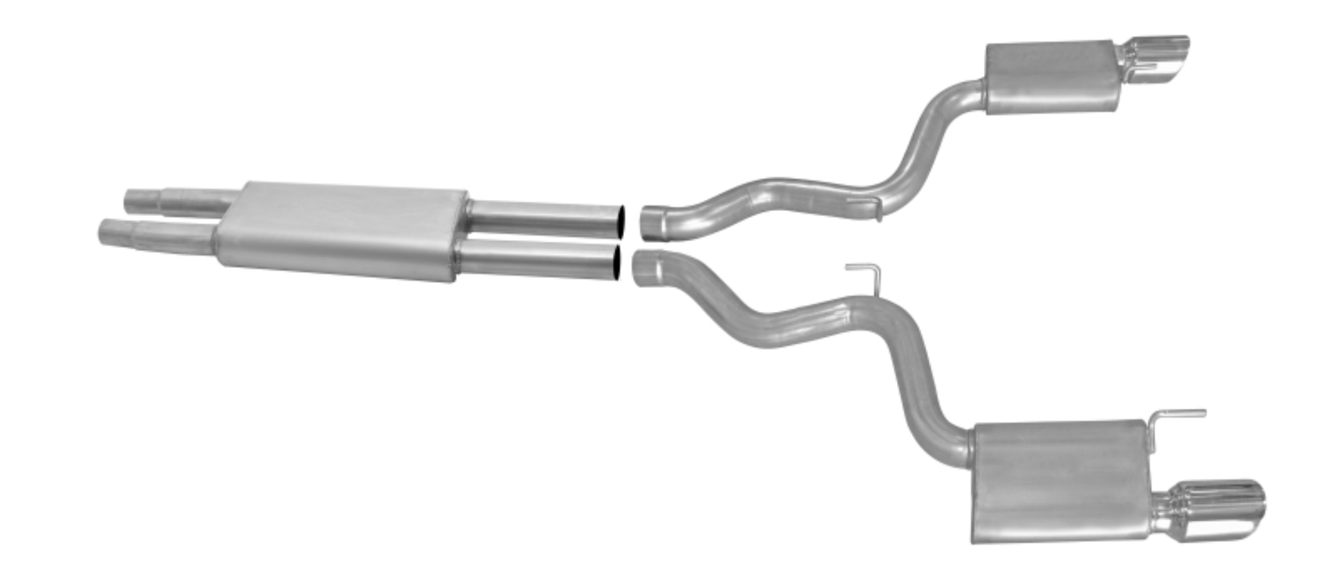 Picture of Gibson 15-17 Ford Mustang V6 3.7L 2.5in Cat-Back Dual Exhaust - Stainless