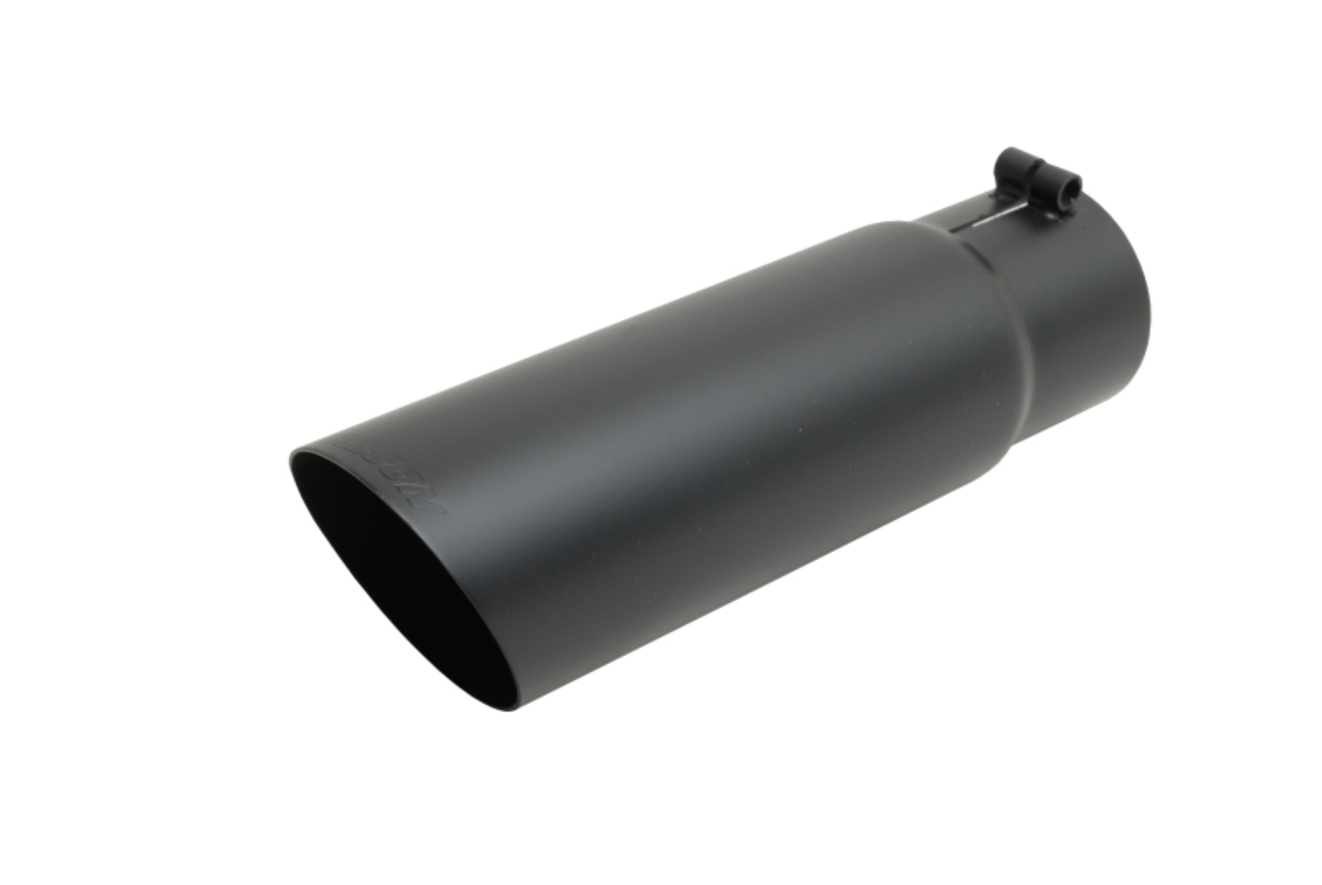 Picture of Gibson Round Single Wall Angle-Cut Tip - 4in OD/3.5in Inlet/12in Length - Black Ceramic