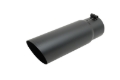Picture of Gibson Round Single Wall Angle-Cut Tip - 5in OD/3in Inlet/12in Length - Black Ceramic