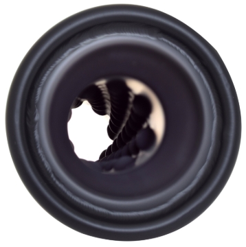 Picture of Gibson Rolled Edge Angle-Cut Muffler Quiet Tip - 4in OD/2.25in Inlet/12in Length - Black Ceramic
