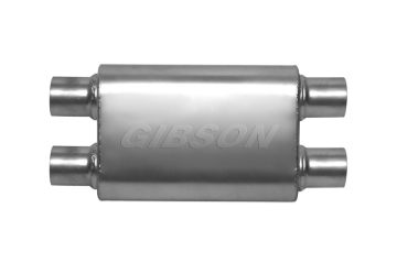 Picture of Gibson CFT Superflow Dual/Dual Oval Muffler - 4x9x13in/3in Inlet/3in Outlet - Stainless