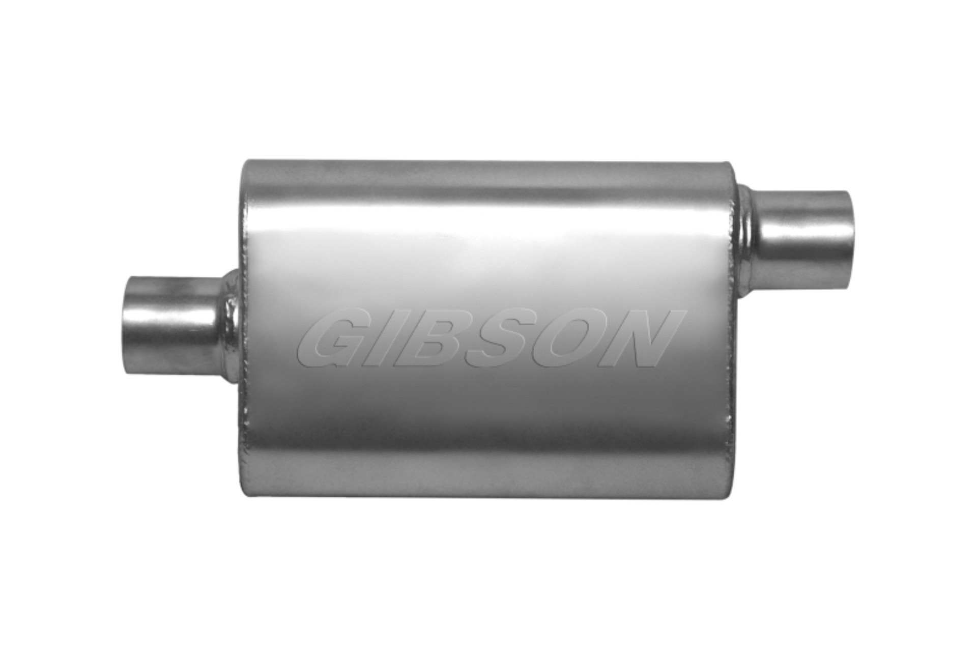 Picture of Gibson CFT Superflow Center/Offset Oval Muffler - 4x9x13in/3in Inlet/3in Outlet - Stainless