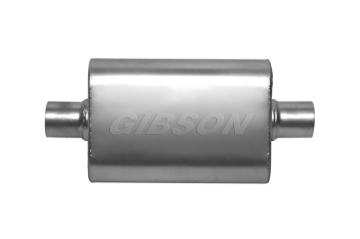 Picture of Gibson CFT Superflow Center/Center Oval Muffler - 4x9x13in/3in Inlet/3in Outlet - Stainless