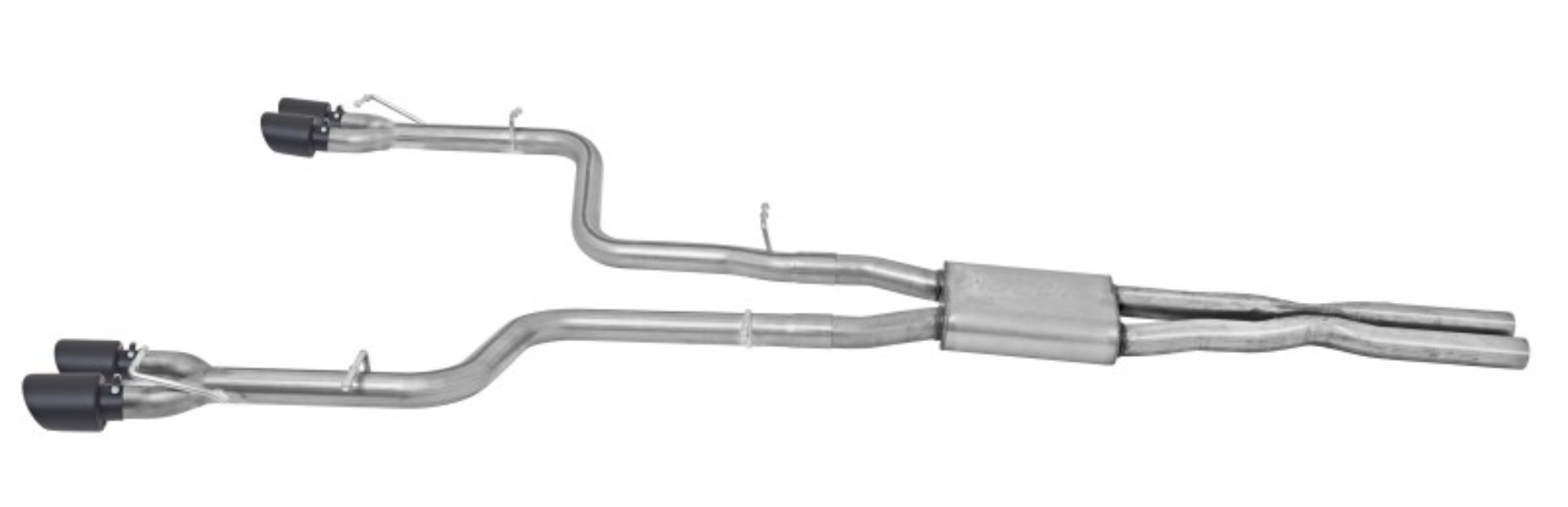 Picture of Gibson 15-16 Dodge Challenger R/T 5.7L 2.5in Cat-Back Dual Exhaust - Black Elite (Ceramic)