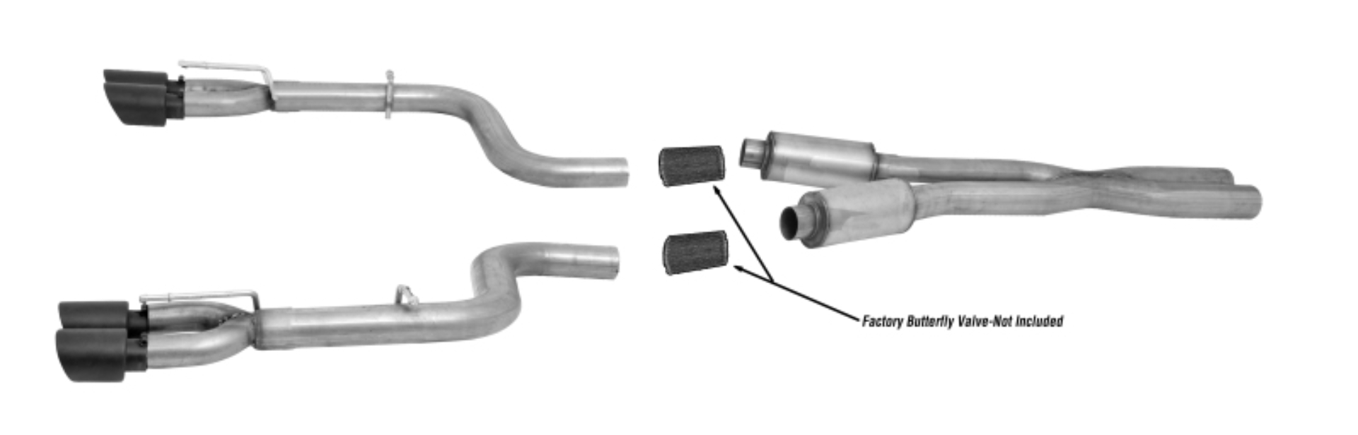 Picture of Gibson 15-19 Dodge Challenger SRT Hellcat 6.2L 3in Cat-Back Dual Exhaust - Black Elite (Ceramic)