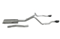 Picture of Gibson 20-22 Jeep Gladiator JT Rubicon 3.6L 3in/2.5in Cat-Back Dual Split Exhaust - Black Elite