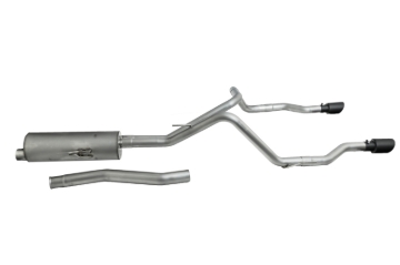 Picture of Gibson 20-22 Jeep Gladiator JT Rubicon 3.6L 3in/2.5in Cat-Back Dual Split Exhaust - Black Elite