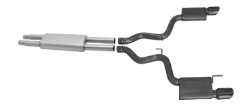 Picture of Gibson 15-17 Ford Mustang V6 3.7L 3in Cat-Back Dual Exhaust - Black Elite (Ceramic)