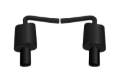Picture of Gibson 15-18 Ford Explorer Base 3.5L 2.25in Axle-Back Dual Exhaust - Black Elite