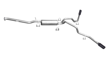Picture of Gibson 99-03 GMC Sierra 1500 SL 5.3L 2.5in Cat-Back Dual Extreme Exhaust - Black Elite