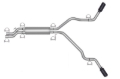 Picture of Gibson 99-03 GMC Sierra 1500 SL 5.3L 2.5in Cat-Back Dual Extreme Exhaust - Black Elite