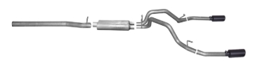 Picture of Gibson 14-19 Cadillac Escalade Base 6.2L 3.5in/2.25in Cat-Back Dual Split Exhaust - Black Elite