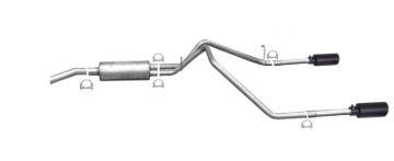 Picture of Gibson 11-18 Ram 1500 Big Horn 5.7L 2.25in Cat-Back Dual Split Exhaust - Black Elite