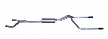 Picture of Gibson 04-09 Nissan Titan LE 5.6L 2.5in Cat-Back Dual Split Exhaust - Black Elite