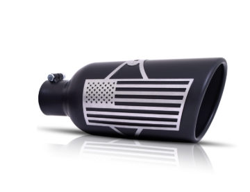 Picture of Gibson Patriot Series Rolled Edge Slash-Cut Tip - 6in OD/5in Inlet/18in Length - Black Ceramic