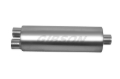 Picture of Gibson SFT Superflow Dual/Offset Round Muffler - 8x24in/2.5in Inlet/3in Outlet - Stainless