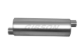 Picture of Gibson SFT Superflow Offset/Offset Round Muffler - 8x19in/2.5in Inlet/3in Outlet - Stainless