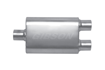Picture of Gibson MWA Superflow Center/Dual Oval Muffler - 4x9x14in/3in Inlet/2.5in Outlet - Stainless