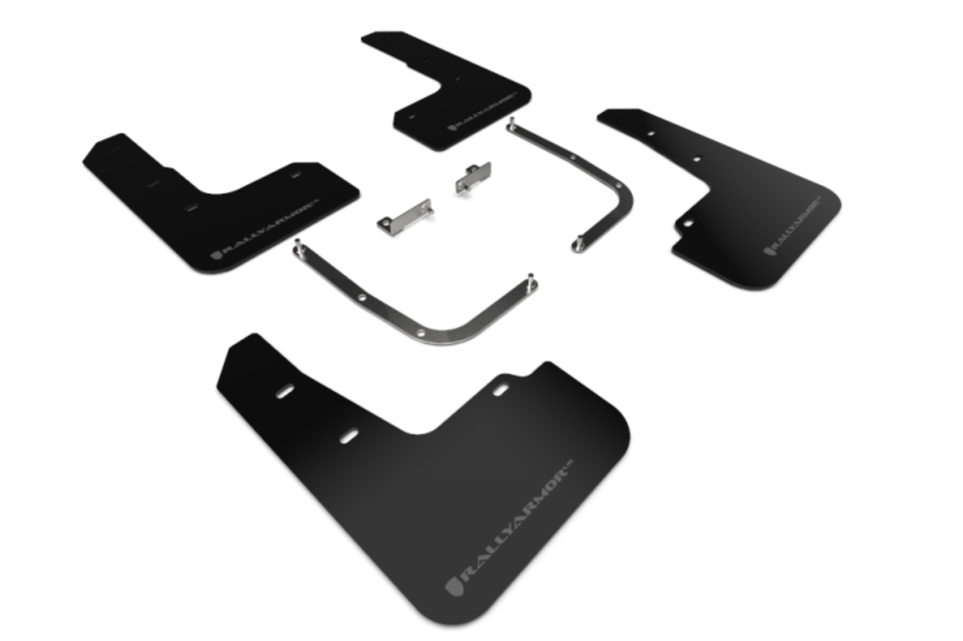 Picture of Rally Armor RAL UR Blk Flap/Dark Grey Logo Mud Flaps - MF58-UR-BLK/DGRY