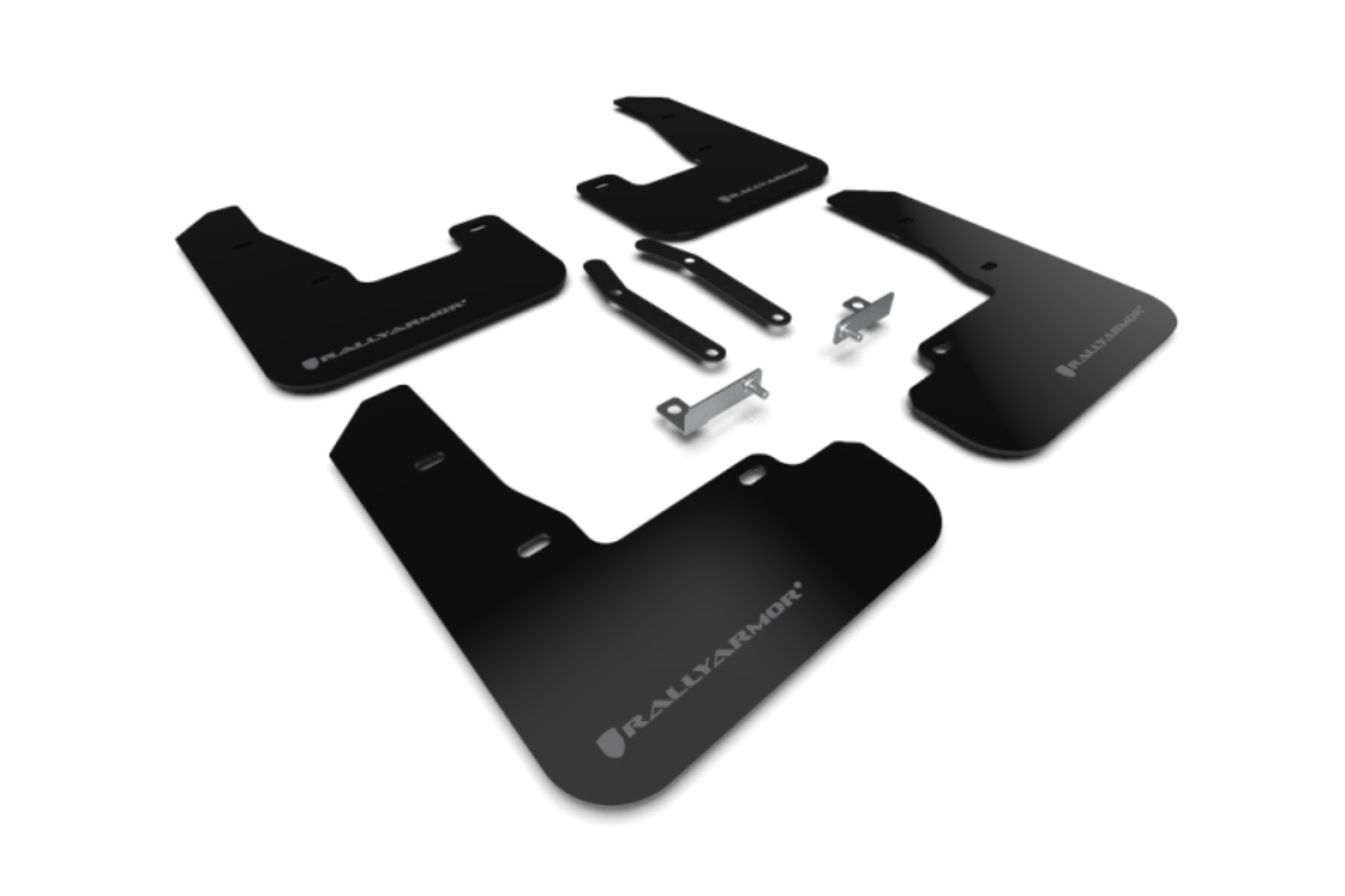 Picture of Rally Armor RAL UR Blk Flap/Grey Logo Mud Flaps - MF59-UR-BLK/GRY