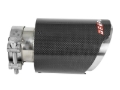 Picture of aFe MACH Force-Xp 409 SS Clamp-On Exhaust Tip 2.5in. Inlet / 4in. Outlet / 7in. L - Carbon