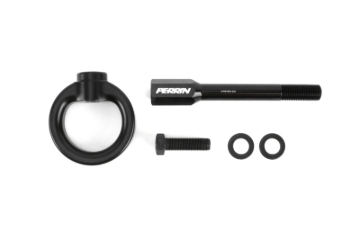 Picture of PERRIN 02-07 Subaru WRX/STI Tow Hook Kit (Front) - Flat Black