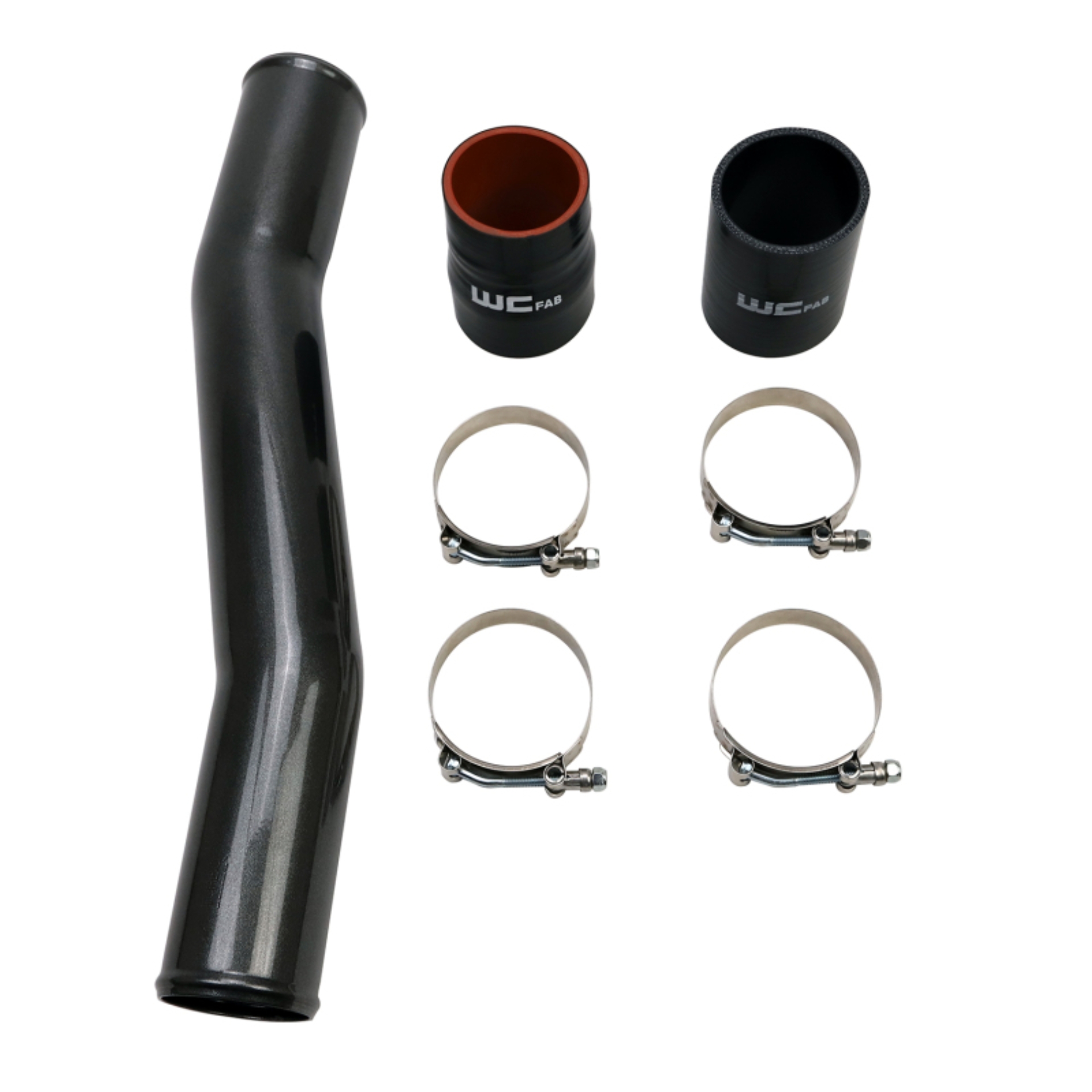 Picture of Wehrli 03-07 Dodge 5.9L Cummins Passenger Side 3in Replacement Intercooler Pipe - WCFab Grey