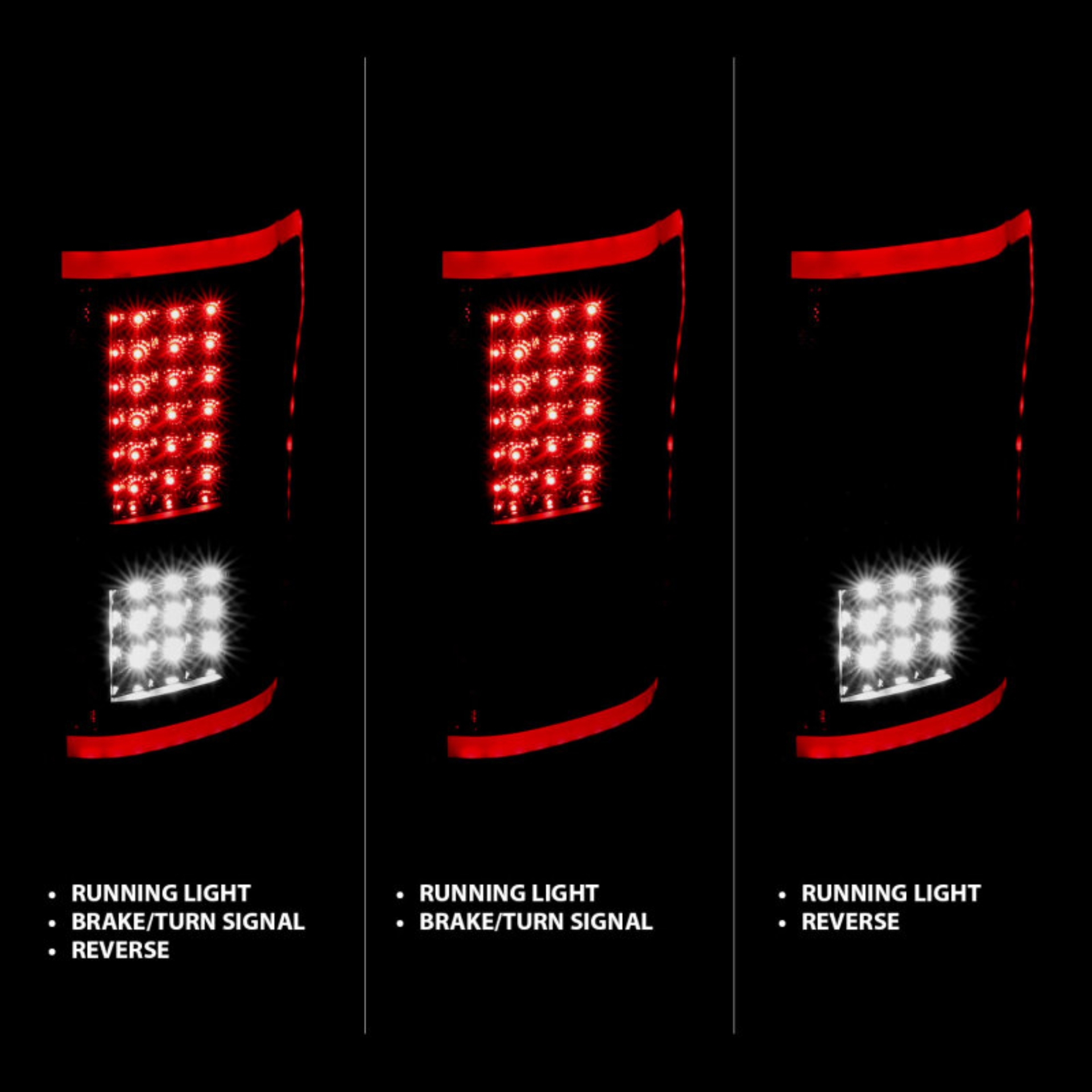 Picture of ANZO 15-17 Ford F-150 LED Taillights Black w/ Sequential