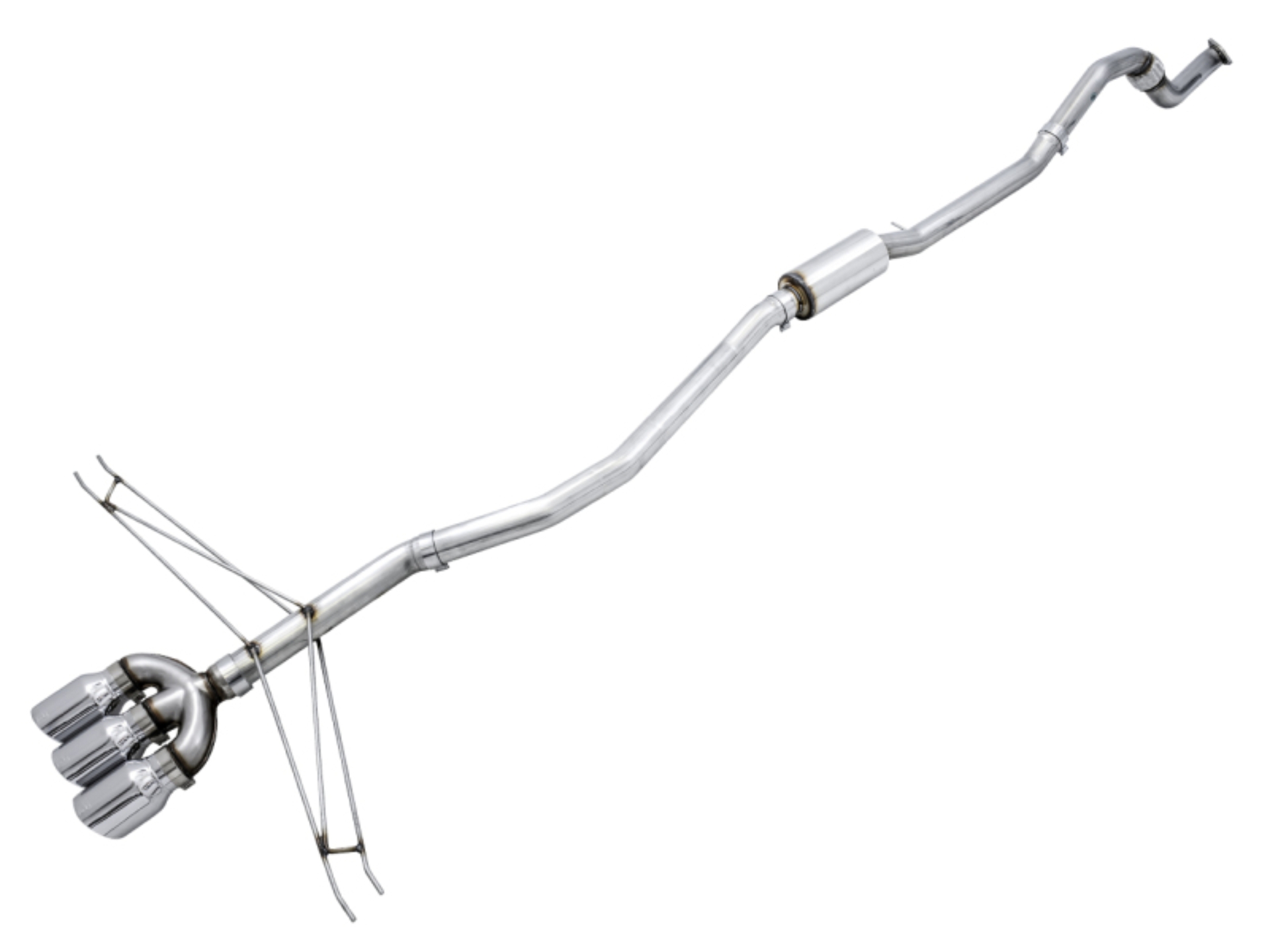Picture of AWE Tuning 2016+ Honda Civic Si Track Edition Exhaust w/Front Pipe & Triple Chrome Silver Tips