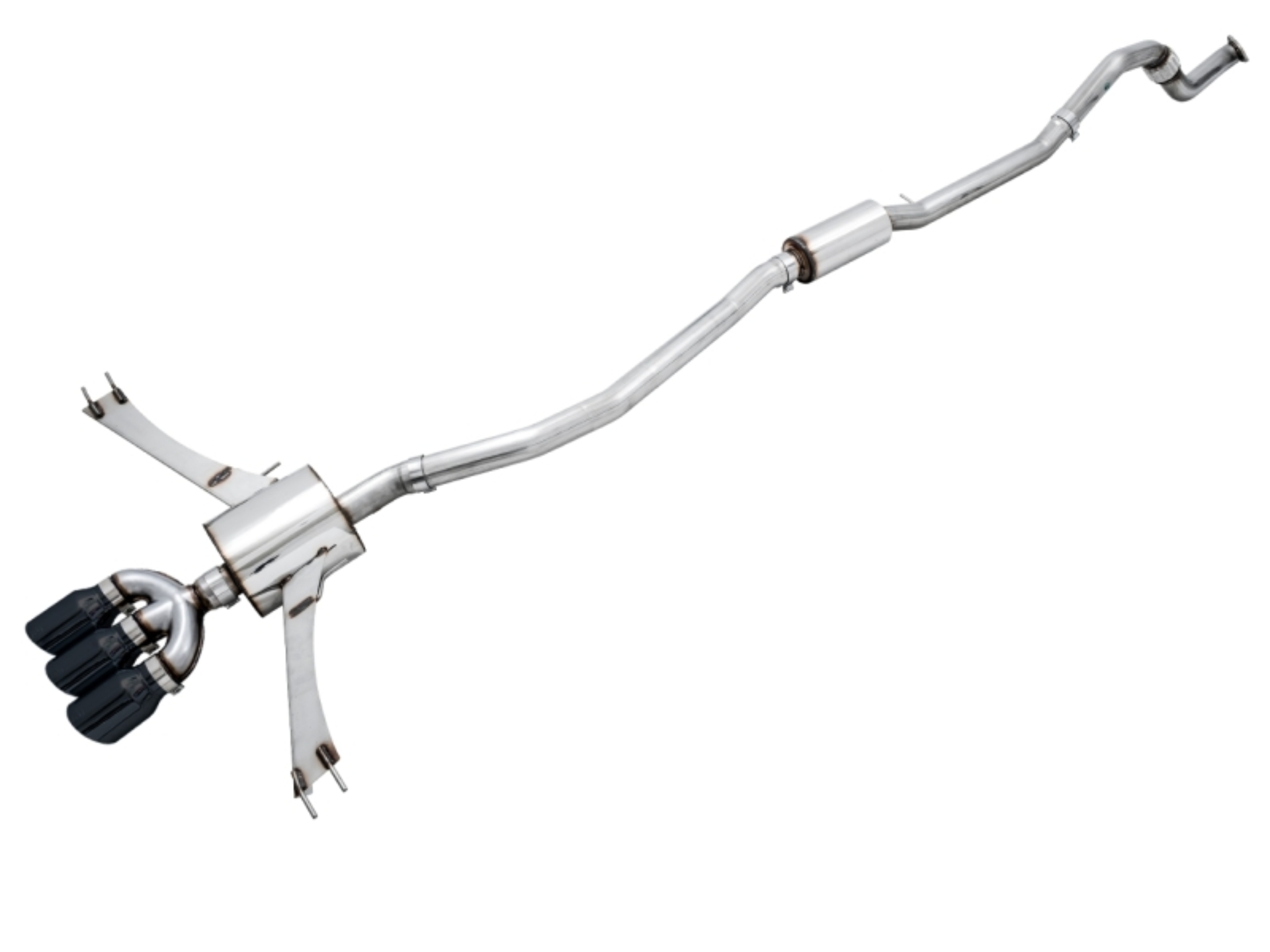 Picture of AWE Tuning 2016+ Honda Civic Si Touring Edition Exhaust w/Front Pipe & Triple Diamond Black Tips