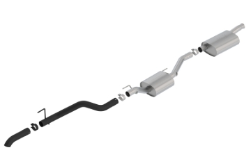 Picture of Borla 2020 Jeep Gladiator JT 3.6L V6 AWD 2.75in Touring Climber Black Turndown Tip & Over-Axle