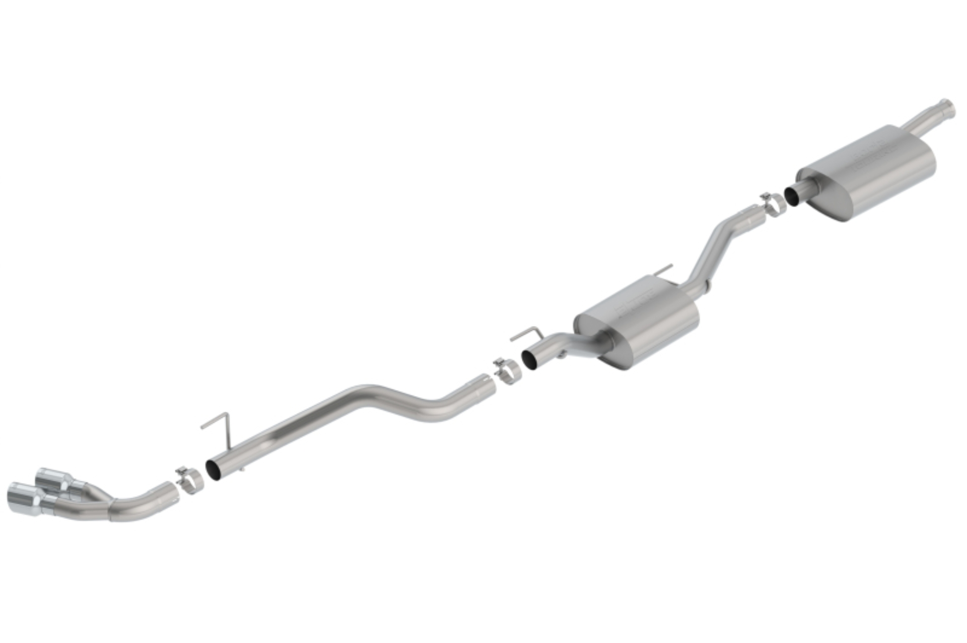 Picture of Borla 2020 Jeep Gladiator JT 3.6L V6 AWD Touring Dual Side Catback w/ Chrome Tips