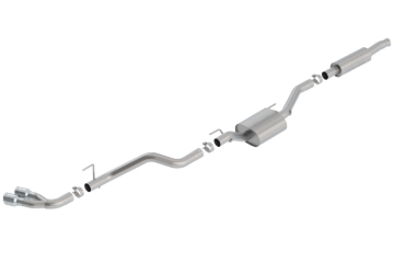 Picture of Borla 2020 Jeep Gladiator JT 3.6L V6 AWD S-Type Dual Side Catback w/ Chrome Tips