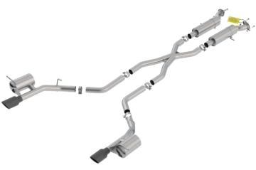 Picture of Borla 18-20 Dodge Durango SRT 6.2L V8 2.75in S-Type SS Catback Exhaust w/ BLK Chrome Tips