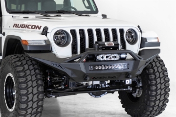 Picture of Addictive Desert Designs 2020 Jeep Gladiator JT Stealth Fighter Front Bump w/ Top Hoop & Winch Mount