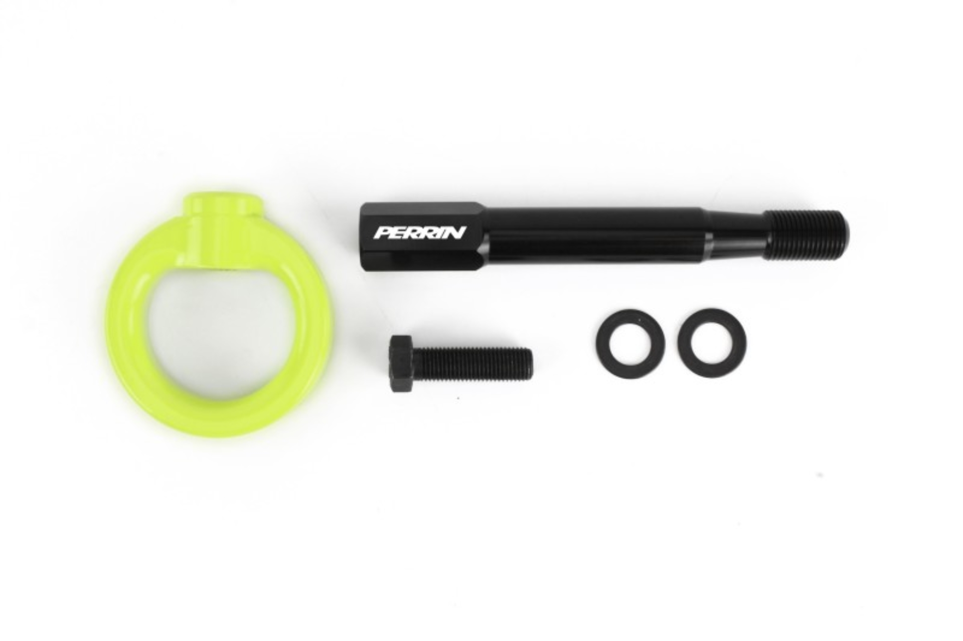 Picture of PERRIN 08-14 Subaru WRX/STI (Hatchback) Tow Hook Kit (Rear) - Neon Yellow