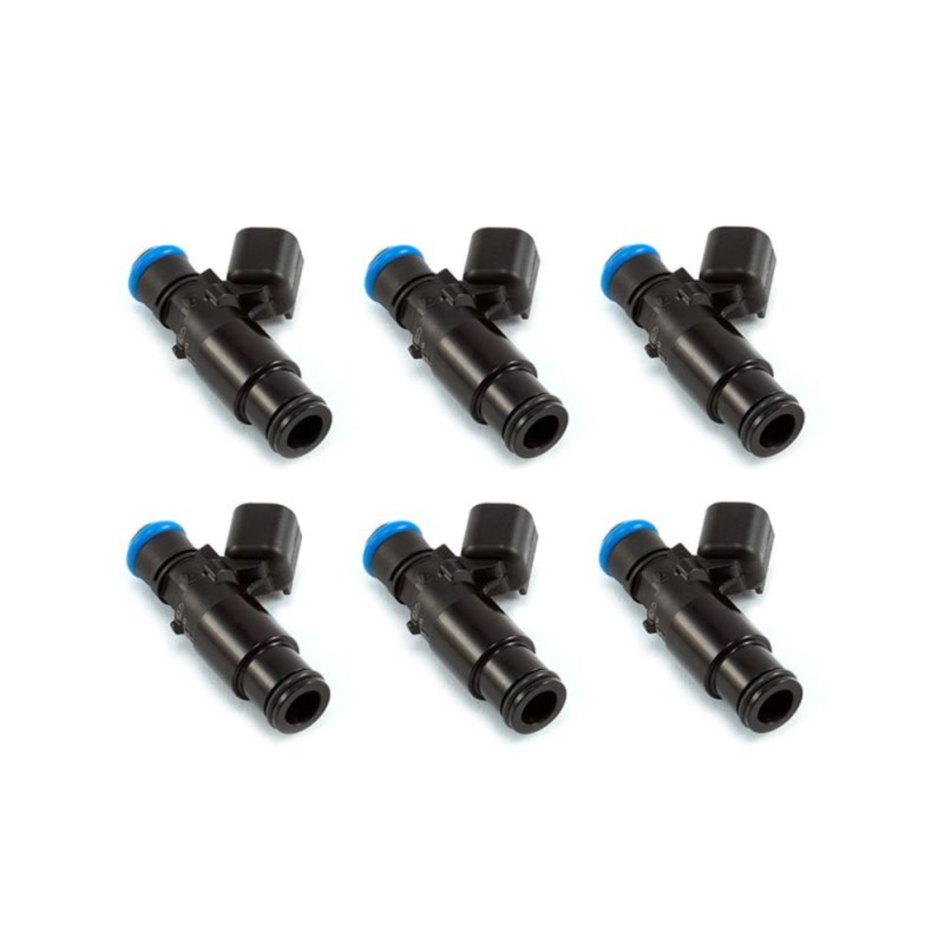Picture of Injector Dynamics 2600-XDS Injectors - 48mm Length - 14mm Top - 14mm Bottom Adapter (Set of 6)
