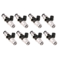Picture of Injector Dynamics 2600-XDS Injectors - 60mm Length - 14mm Top - 14mm Bottom Adapter (Set of 8)
