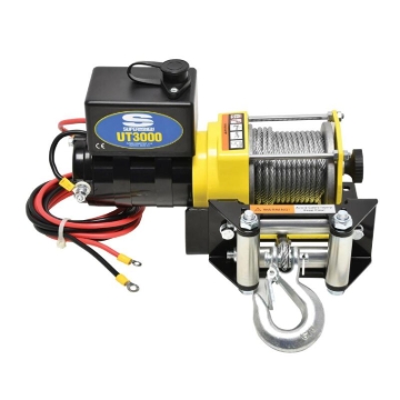 Picture of 3;000 lbs; 12 VDC; 3/16 in x 40 ft steel rope; circuit breaker protected; 12 ft