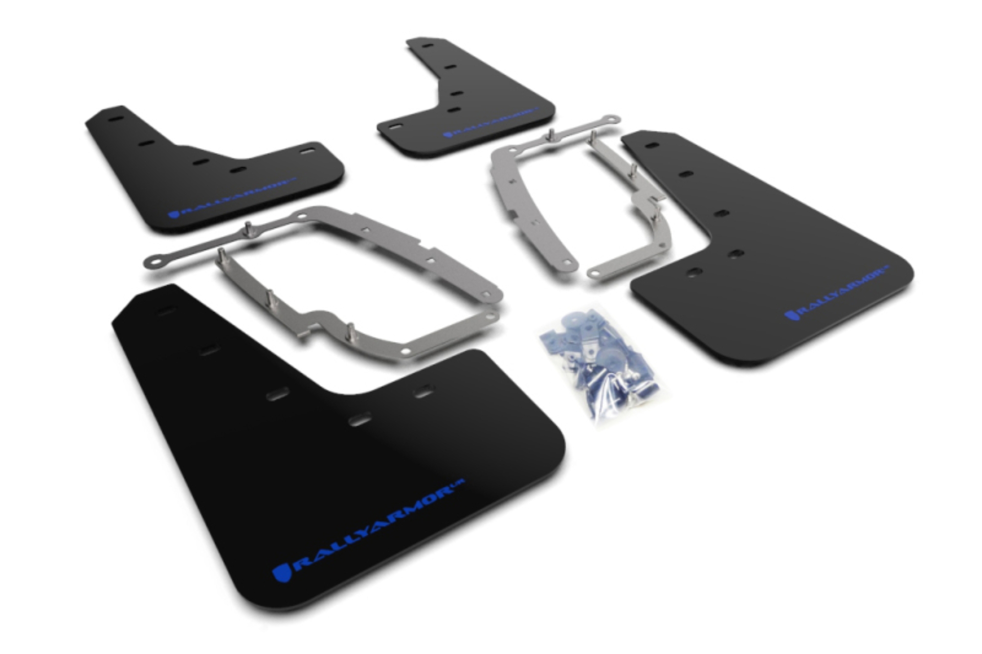 Picture of Rally Armor 17-23 Tesla Model 3 Black UR Mud Flap w/Blue Logo