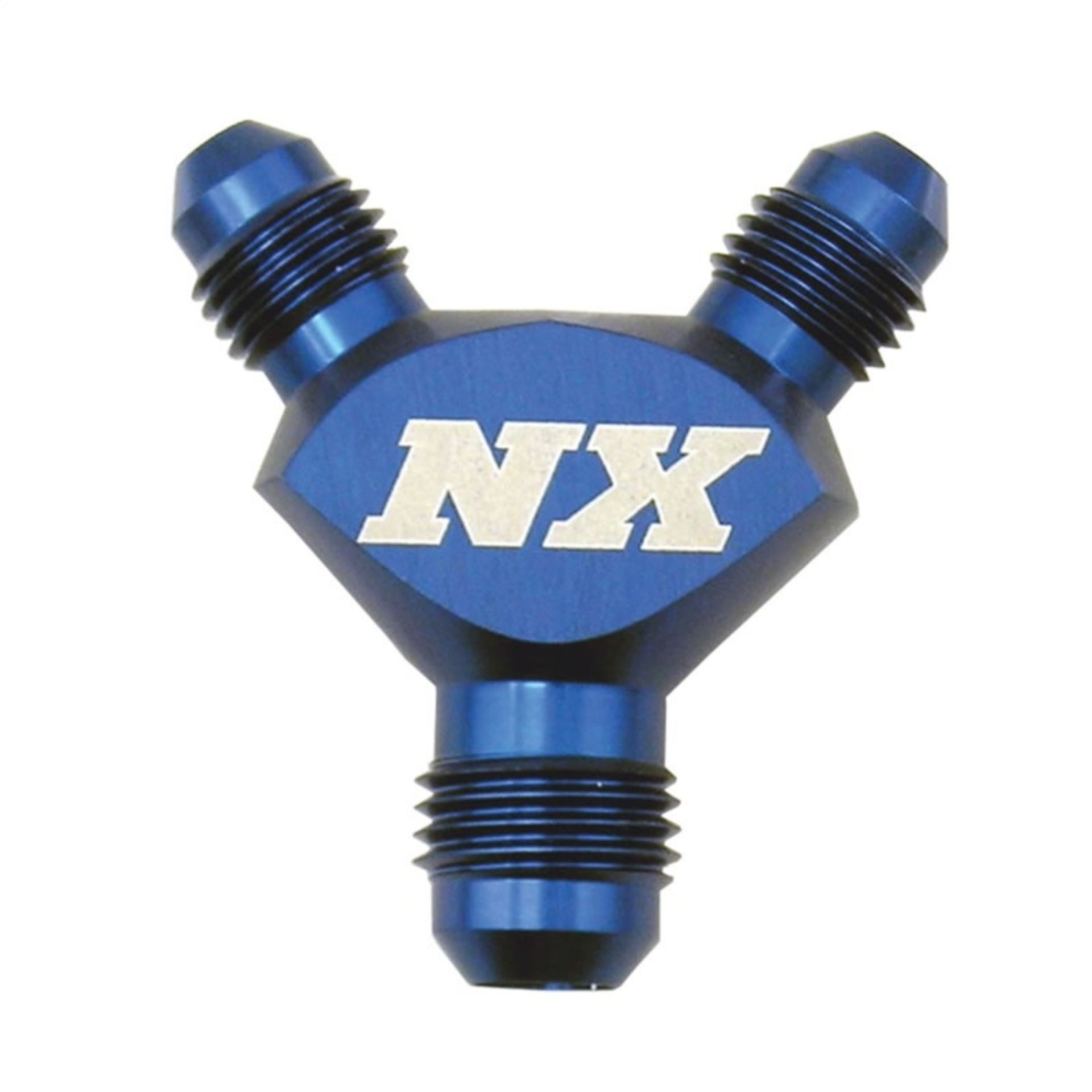 Picture of Nitrous Express 3AN x 3AN x 3AN Billet Pure-Flo Y Fitting - Blue