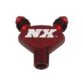 Picture of Nitrous Express 1/8NPT x 3AN x 3AN Billet Pure-Flo Y Fitting - Red