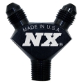 Picture of Nitrous Express 1/8NPT x 3AN x 3AN Billet Pure-Flo Y Fitting - Black
