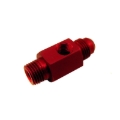 Picture of Nitrous Express 1/4 NPT x 6AN w/1/8 NPT Gauge Hole (Fuel Bypass Fitting)