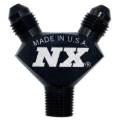 Picture of Nitrous Express 1/8NPT x 3AN x 3AN Billet Pure-Flo Y Fitting - Black