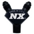 Picture of Nitrous Express 1/8NPT x 3AN x 3AN Billet Pure-Flo Y Fitting - Black
