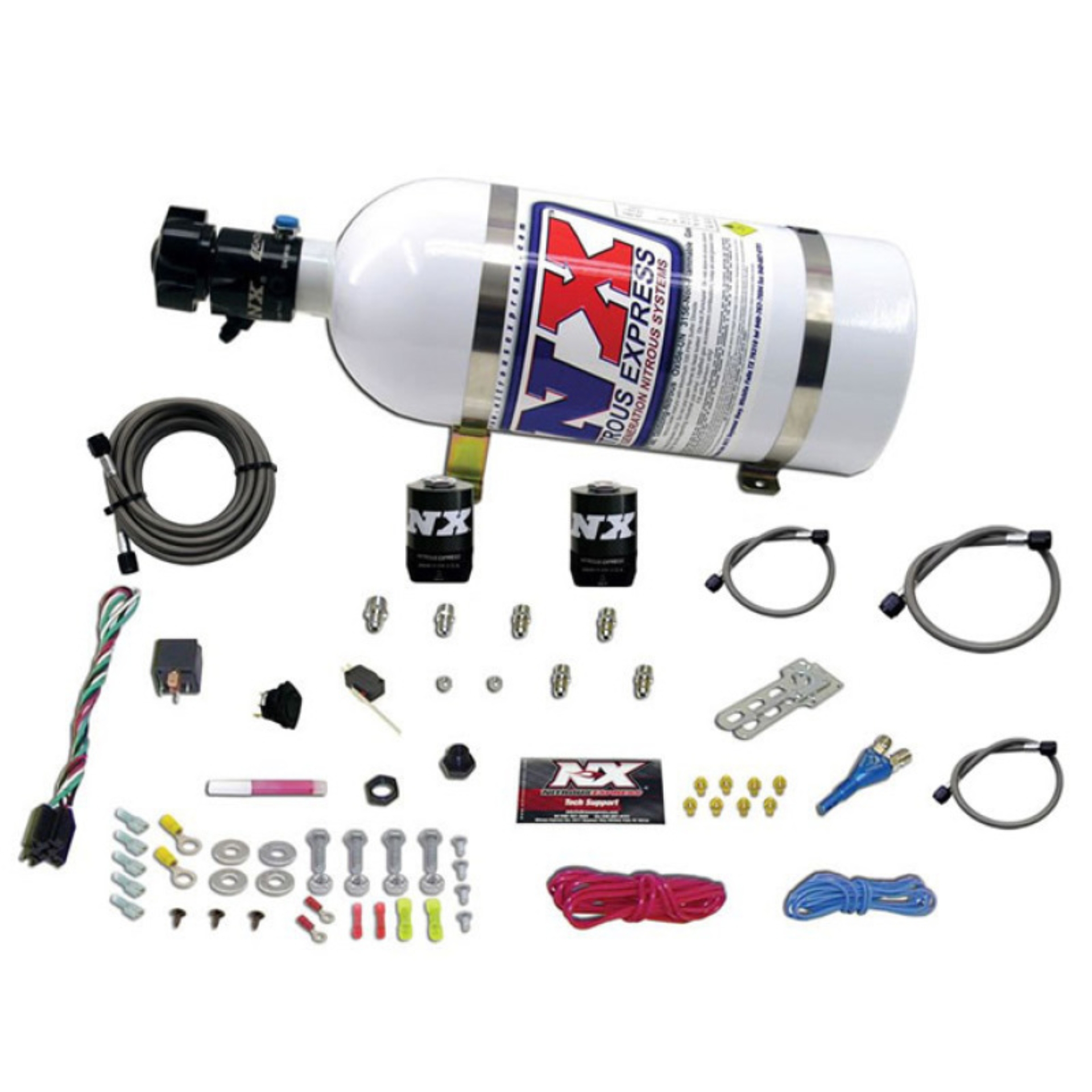 Picture of Nitrous Express Shark SHO 400 HP Single Nozzle Nitrous Kit w/10lb Bottle