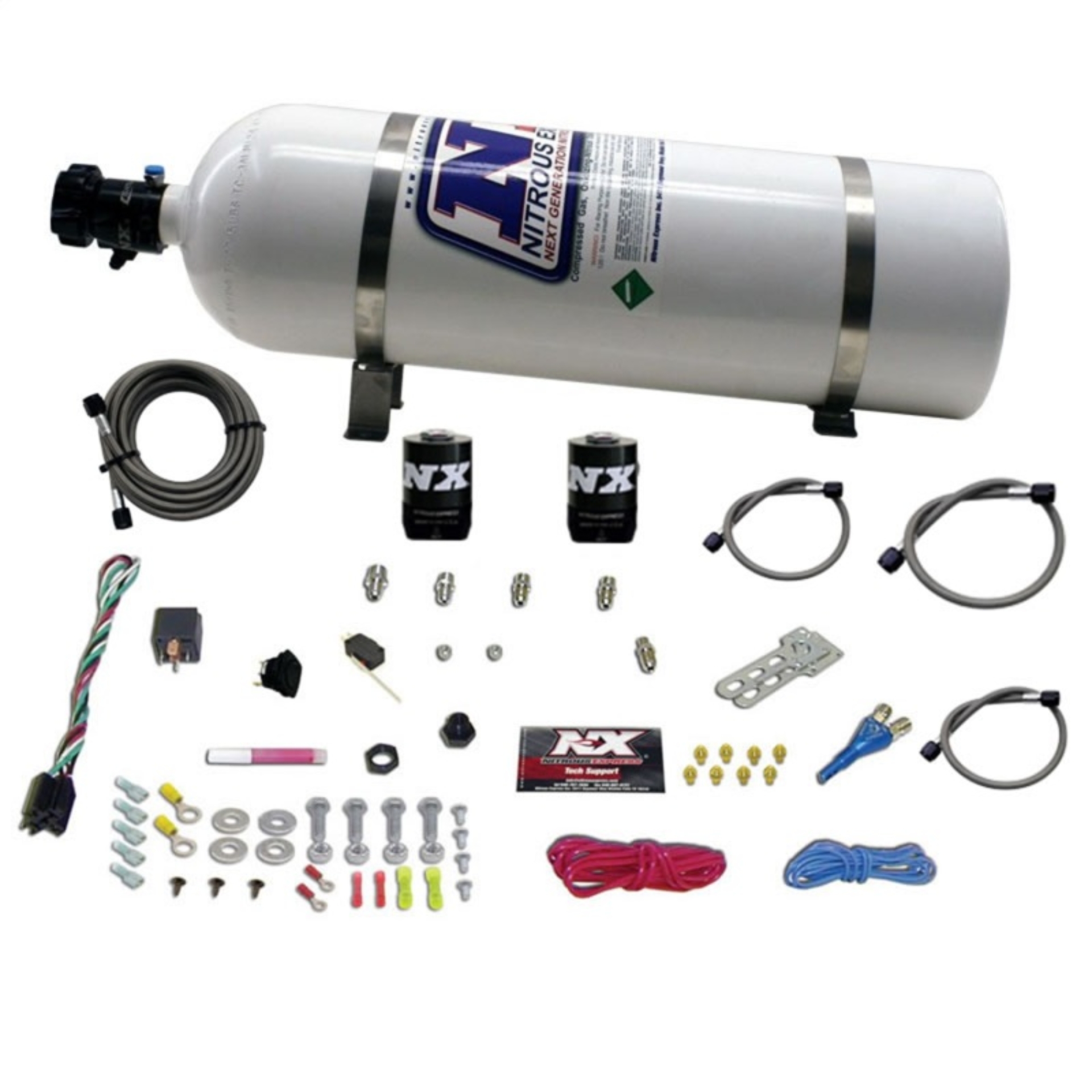Picture of Nitrous Express Ford EFI Race Single Nozzle Nitrous Kit (100-250HP) w/15lb Bottle