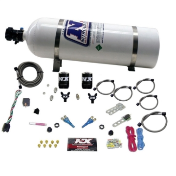 Picture of Nitrous Express Ford EFI Dual Nozzle Nitrous Kit (100-300HP) w/15lb Bottle