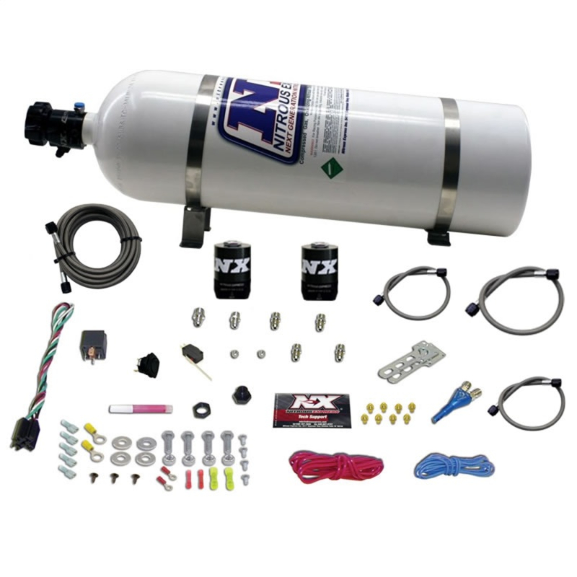 Picture of Nitrous Express GM EFI Race Single Nozzle Nitrous Kit (100-250HP) w/15lb Bottle